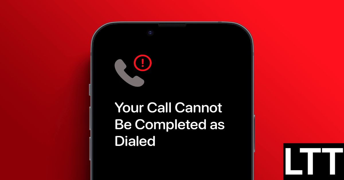 Your Call Cannot Be Completed As Dialled.